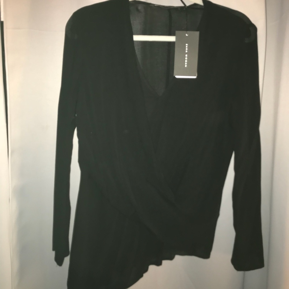Brand new Zara black long sleeve blouse